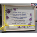 Obraz haftowany z życzeniami 30x40