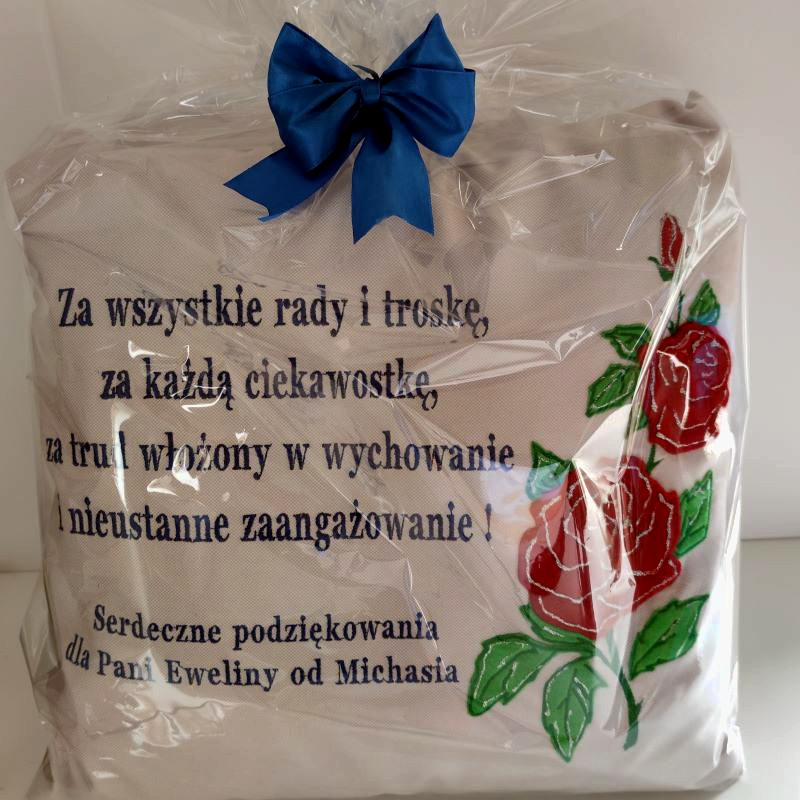 Poduszka 40x40 z podziękowaniem dla Nauczyciela