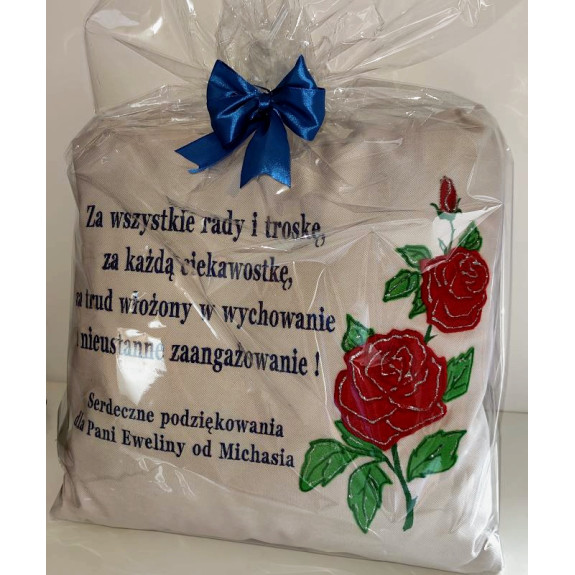 Poduszka 40x40 z podziękowaniem dla Nauczyciela