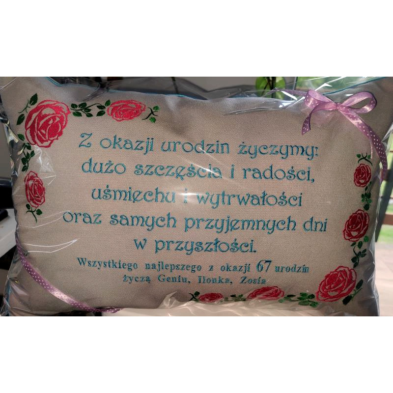 Poduszka 40x60 z życzeniami na każdą okazję
