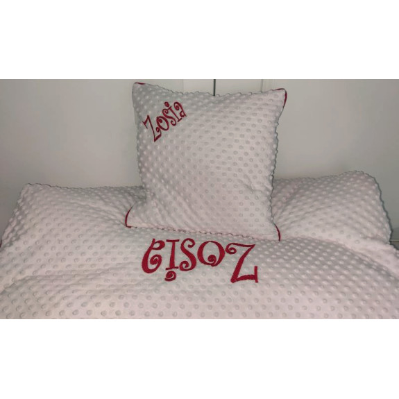 Zestaw dla dziewczynki z haftem poduszka + kołdra